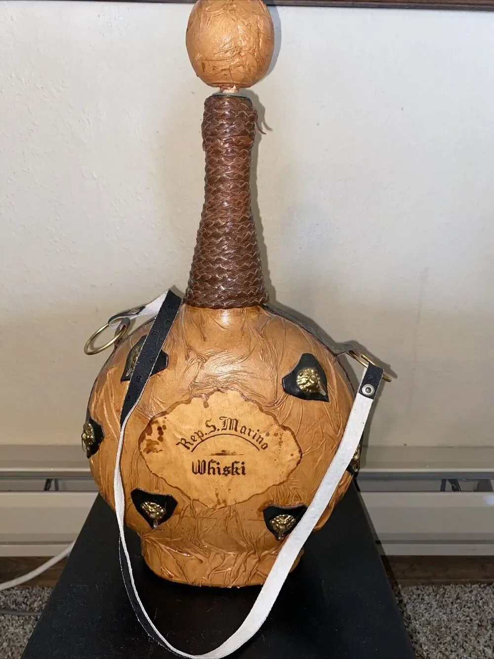 Vintage Rep San Marino Ornate Whiski Bottle Rep S. Marino - EMPTY